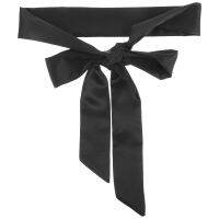 Black Decor Ribbon Cloth Belts Women Dresses Bathrobe Bow Silk Sash Replacement Miss