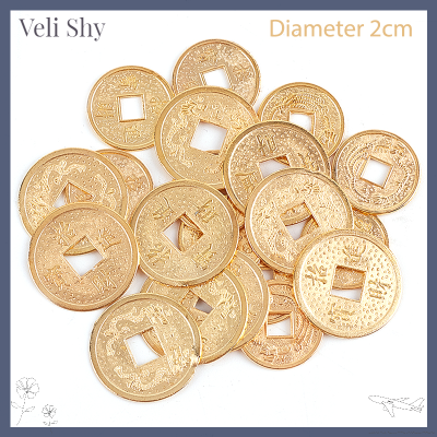 Veli Shy 10ชิ้น20/24มม. ฮวงจุ้ยโบราณเหรียญโชคดีของขวัญของสะสมโชคลาภ