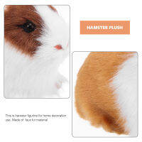 Leetshop Hamster Figurine จำลองหนูแฮมสเตอร์รูปแบบหนูแฮมสเตอร์เทียมสำหรับการตกแต่ง