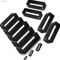 ♝ 2Pcs 5Pcs Black Watchbands 12 14 16 18 20 22 24 26 28mm Strap Loop Ring Silicone Rubber Watch Bands Accessories Holder Locker