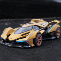 【RUM】1:24 Scale Lamborghini V12 GT รถรุ่น Light &amp; Sound Effect Diecast รถของเล่นสำหรับชายวันเกิดของขวัญเด็กของเล่นรถคอลเลกชัน