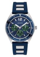 นาฬิกาข้อมือผู้ชาย GUESS Blue Dial Blue Silicone Strap Chronograph Men Watch W1167G1