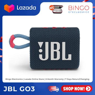 ลำโพงบลูทูธJBL Go3 ฟรีกระเป๋าลำโพง ลำโพงบรูทูธไร้สาย เครื่องเสียงแบบพกพากันน้ำ GO 3 Wireless Blutooth Speaker (รับประกัน 6 เดือน)