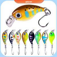 GAIYUAN 2pcs ตะขอสามชั้น เหยื่อตกปลาขนาดเล็ก Wobblers crankbaits การสั่นสะเทือน เหยื่อจมวิบ ร้อนแรงมาก ที่หมุนได้ เหยื่อล่อตกปลา อุปกรณ์ตกปลาสำหรับตกปลา