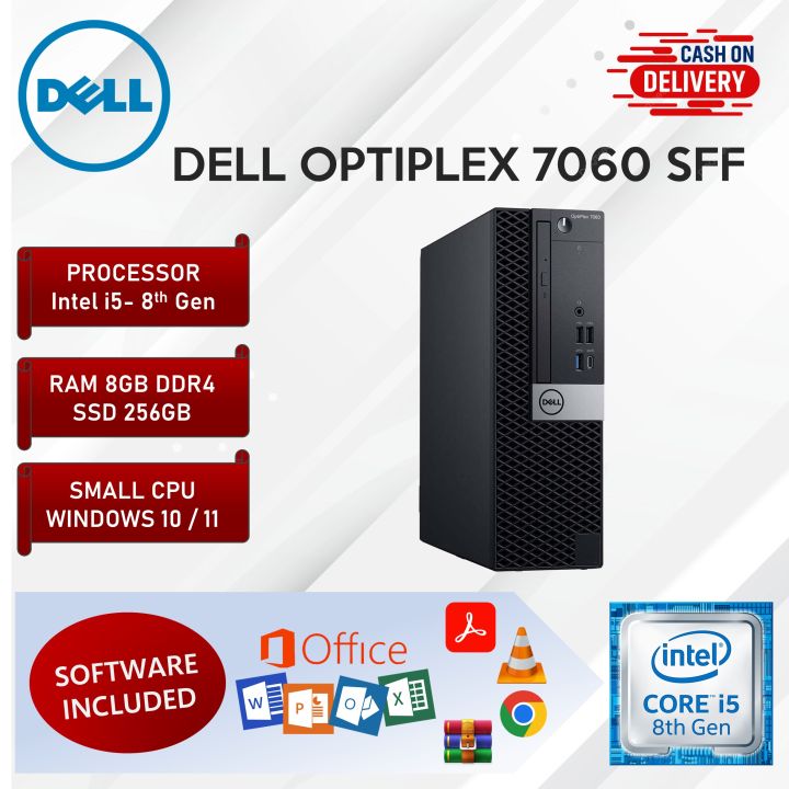 Dell Optiplex 7060 SFF PC Desktop i5 8th Gen 8GB RAM 256GB 512GB