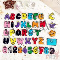 【hot sale】 ﺴ☂ B15 ✿ Les Barbapapa Letters / Numbers：Mini Iron-on Patch ✿ 1Pc Diy Embroidery Patch Sew on Iron on Badges Patch