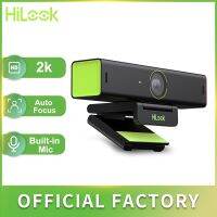 HiLook Webcam, 1080p 2K HD Video Streaming Camera, Auto Focus, Distortion-Free Wide Angle, 2 Noise-Suppressing Mics,