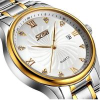 SKMEI นาฬิกานาฬิกาควอตซ์นักธุรกิจคลาสสิกสำหรับผู้ชาย,สายสเตนเลส9101นาฬิกาข้อมือกันน้ำ