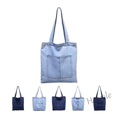 【hot sale】۞ C16 Woman Canvas Bag Denim Large Capacity Shopping Tote Shoulder Bag Schoolbag