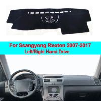 2 LayerCar Dashboard Cover Dash Mat Carpet For Ssangyong Rexton 2007-2017 LHD RHD Sunshade Dash Board Cover Auto Sun DashMat