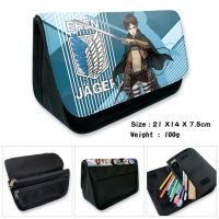 HOT JKCXLLAQESS 531[HOT SHEJIQWQESS 531] Anime Attack On Titan Zip Pencil Case Student School Stationerybag Casual Girls Make Up Bag Cosmetic Bags Cartoon Penbag Gifts