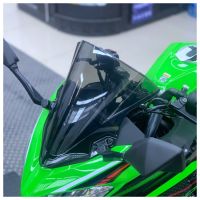 ใหม่สำหรับคาวาซากิ Ninja400นินจา400 EX400 2018 2019กระจกรถจักรยานยนต์กระจกบังลมหน้าฟองน้ำสองชั้นสีเทาดำ