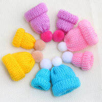 2 Pcsset Kawaii Fashion Hairball Knitted Hat Brooch Pin Mini Cute Hats Sweater Brooches Women Accessories Gift Collar Badge Pin