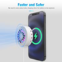 15W Magnetic Wireless Charger พร้อม Cooler สำหรับ Magsafe iPhone 12 13 Mini Pro Max Fast Wireless Charging Cooling พัดลม