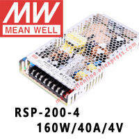 หมายถึงดี RSP-200-4 Meanwell 4VDC 40A 160W เอาท์พุทเดียวกับ PFC ฟังก์ชั่นแหล่งจ่ายไฟร้านค้าออนไลน์