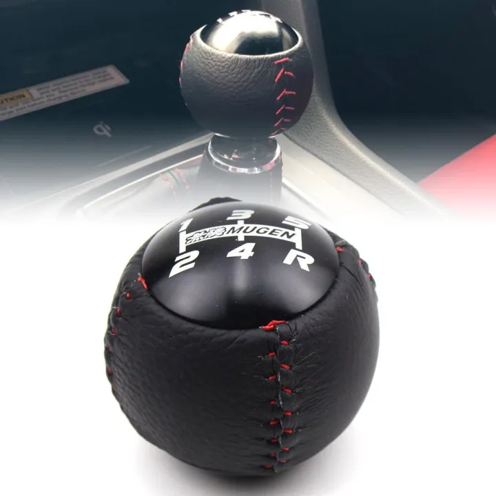 Mugen Shift Knob 5 Speed M10*1.5 Racing Leather Gear Shift Knob For Honda Civic Accord City FD2