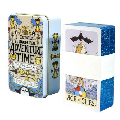 Divination Tarot Cards Tinbox Adventures Time Tarot Oracle Cards Board Game English Fortune Telling Game Tarot Oracle Cards for Entertainment applied