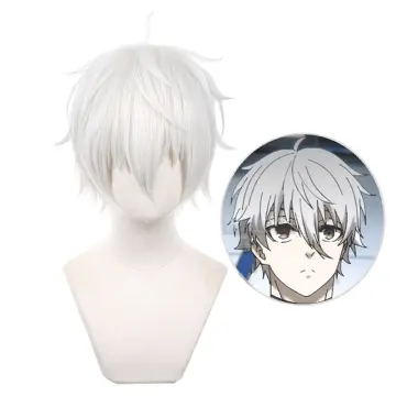 Mens Short Sliver White Cosplay Wig  Straight India  Ubuy