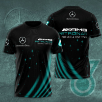 Summer Unisex (สต็อกเพียงพอ) 3D Casual T Shirt For Mercedes Benz AMG Petronas F1คุณภาพสูง size:S-5XL