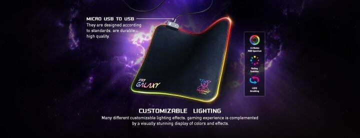 ประกัน2ปี-nubwo-galaxy-x93-mouse-pad-rgb-gameming-แผ่นรองเมาส์เกมมิ่ง-ไฟrgb-hitechubon