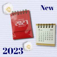 ปฏิทิน 2023 แถมสติ๊กเกอร์ตกแต่ง ปฏิทินตั้งโต๊ะ( จัดส่งเร็วในประเทศไทย )ปฏิทินจิ๋ว ปฏิทินขนาดพกพาได้ ราคาพิเศษ