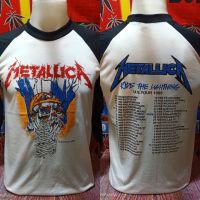 เสื้อวง METALLICA วงร็อค ไม่มีตะเข็บข้าง คอฟิต ป้ายUS เสื้อวินเทจ เสื้อทัวร์ วงดนตรีร็อคต่างประเทศ