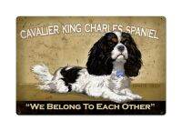 King Charles,สุนัข,เครื่องตกแต่งฝาผนังป้ายโลหะ,ศิลปะบนผนัง,โล่ประกาศเกียรติคุณโบราณ