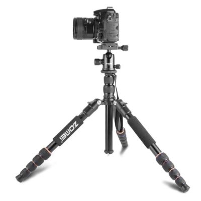 ZOMEI น้ำหนักเบาแบบพกพา Q666 Professional Travel กล้องขาตั้งกล้อง Monopod อลูมิเนียมหัวบอลขนาดกะทัดรัดสำหรับ Digital SLR DSLR Camera