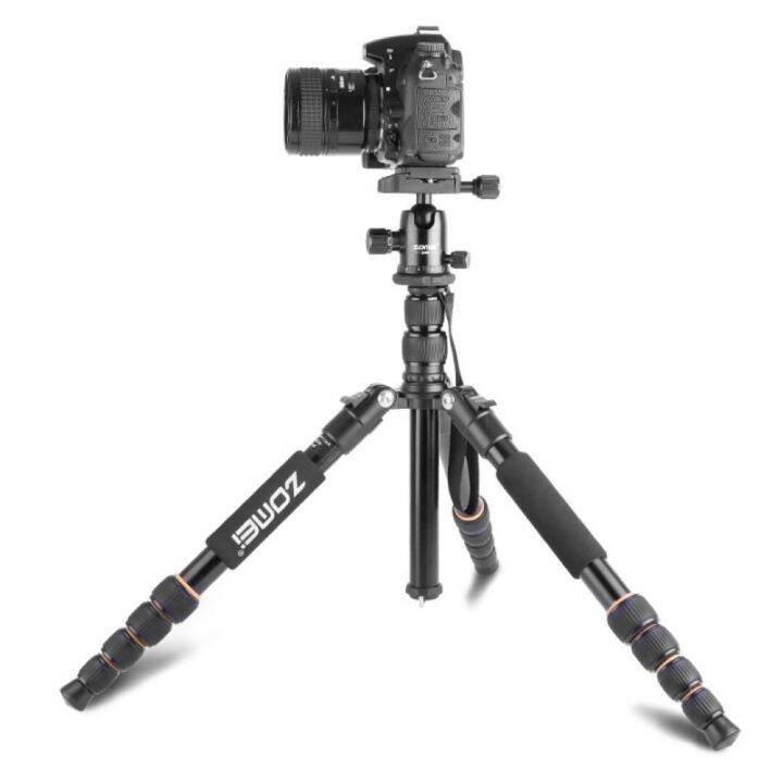 zomei-น้ำหนักเบาแบบพกพา-q666-professional-travel-กล้องขาตั้งกล้อง-monopod-อลูมิเนียมหัวบอลขนาดกะทัดรัดสำหรับ-digital-slr-dslr-camera