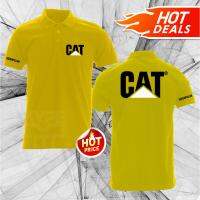 ใหม่ Caterpillar Inc CAT โลโก้ Polo เสื้อยืด220GSM แขนสั้นคลังสินค้าพร้อม