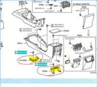 (ของแท้) 58995-KK020 ขายึดกล่องคอนโซลกลาง (ตัวหน้า หรือ หลัง) Toyota Revo /แท้เบิกศูนย์ *เช็คตรงรุ่นก่อนสั่ง