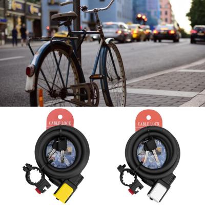 Bike Lock Anti Theft 12mm Lightweight Bicycle Portable Locks With Key And Lock Cover For Road Mountain Commute Bike Gift Locks