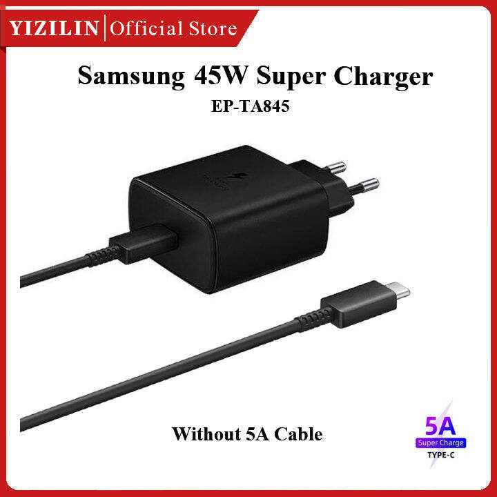 Samsung Wall Charger 45W Super Fast Charging Travel Adapter (EPTA845) with 5A USB C to USB C