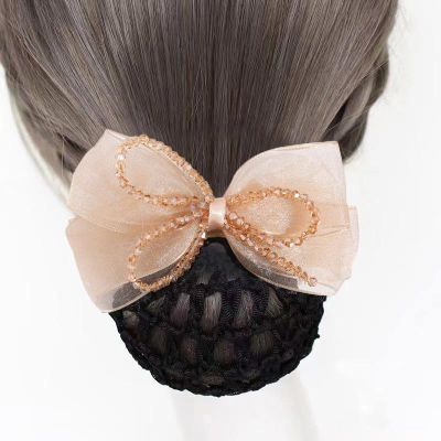Professional head flower stewardess nurse coiffure mesh bow hairpin Korean new hair accessories