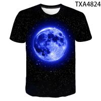 Summer New Mens shirt Space Star 3D Printed Loose Tee O collar Short Sleeve T-shirt Mens Top