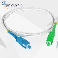 SKYLYNN 50 PCS 1 Meter SC/APC-SC/UPC Single Mode G657A2 Simplex Core 3.0mm Cable Optical Fiber Patch Cord White LSZH Jacket