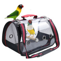 กรงนกขนส่งกลางแจ้ง Bird Travel Carrier Breathable Space Parrot Go Out Backpack Multi-Ftional Bird Bag With Perch