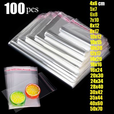 Clear Self adhesive bag Plastic Cello Cellophane Self Sealing Small Bag For Gift Candy Packing Resealable OPP Cookie Package Bag
