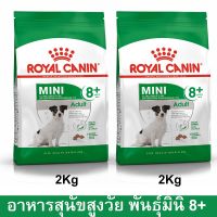 ห้ามพลาด [ลด50%] แถมส่งฟรี อาหารสุนัขเล็ก Royal Canin Adult Mini 8+ อาหารสุนัขแก่ พันธุ์เล็ก 2กก. (2ถุง) Royal Canin Mini Adult 8+ Small Breed Dog