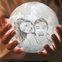 Drop Ship Personality Customized 3D Printing Moon Light USB Charging Photo Custom Moon Night Lamp 216 colors Touch Switch