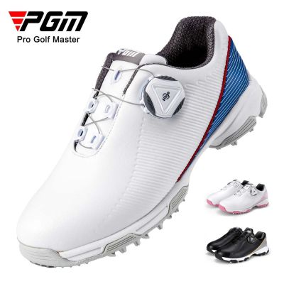 PGM รองเท้ากีฬาเด็กรองเท้ากอล์ฟ,รองเท้ากีฬาเยาวชนกันน้ำและระบายอากาศได้ดีรองเท้ากีฬาป้องกันซิป XZ188