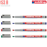 ปากกาอเนกประสงค์ ลบได้ edding 153 B (หัวตัด 1-3 mm) แพ็ค10 ด้าม
