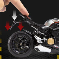 1:12 Ducati Panigale V4S Motorcycles Simulation Alloy Metal Motorcycle Model With Sound and Light Collection Childrens Toy Gift