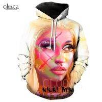 เซ็กซี่ Nicki Minaj Hoodie Top ผู้ชายนักแสดงแร็ปเปอร์ดาว 3D พิมพ์ Hoodie แฟชั่น Hip Hop ผู้หญิงฮิปฮอปผู้ชายสบาย ๆ กระเป๋า Hoodie