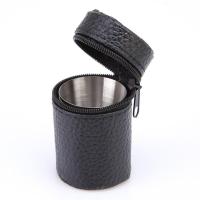 4Pcs/Set Mini 30ml Portable Stainless Steel Wine Cups Travel Drinking Bottle Hip Flask Cup PU Leather Cover Whiskey Hip Flask