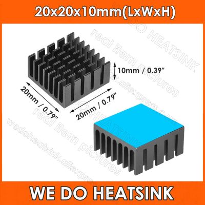 20x20x10mm Black Aluminum Heatsink Radiator Circuit Board Heat Sink With Thermal Self Adhesive Tape Adhesives Tape