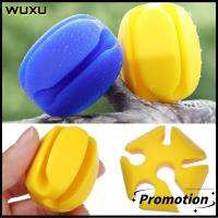 WUXU 2PCS มี6สี ที่ยึดคันเบ็ด ซิลิโคนทำจากซิลิโคน ลูกบอลลูกบอลลูกบอล เนคไทอุปกรณ์ตกปลา อุปกรณ์เสริมสำหรับตกปลา น้ำหนักเบามาก เน็กไทเบ็ดตกปลา อุปกรณ์ตกปลาสำหรับตกปลา