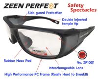 แว่นเซฟตี้ ZEEN PERFECT ถอดเปลี่ยนเลนส์สายตาได้ ZP1001 ผ่านมาตราฐาน ANSI Z87.1 USA Standard