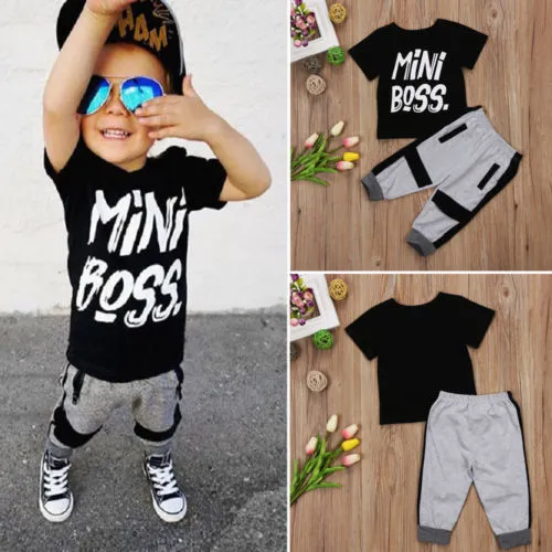 Toddler Baby Kids Boy T-shirt Tops Long 