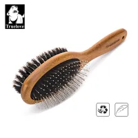 TRUELOVE Pet Double-sided Brush Comb Stainless Steel Needle Bristles Hair Brush Grooming Vacation for Cats Dogs
